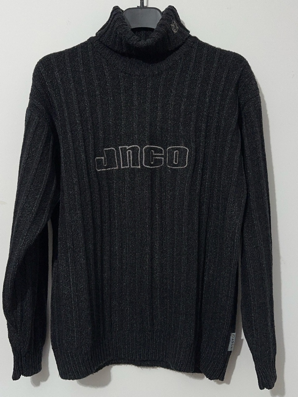 JNCO Mens Vintage Sweater Size L Turtleneck Oversized Heavyweight Gift 90s Y2K